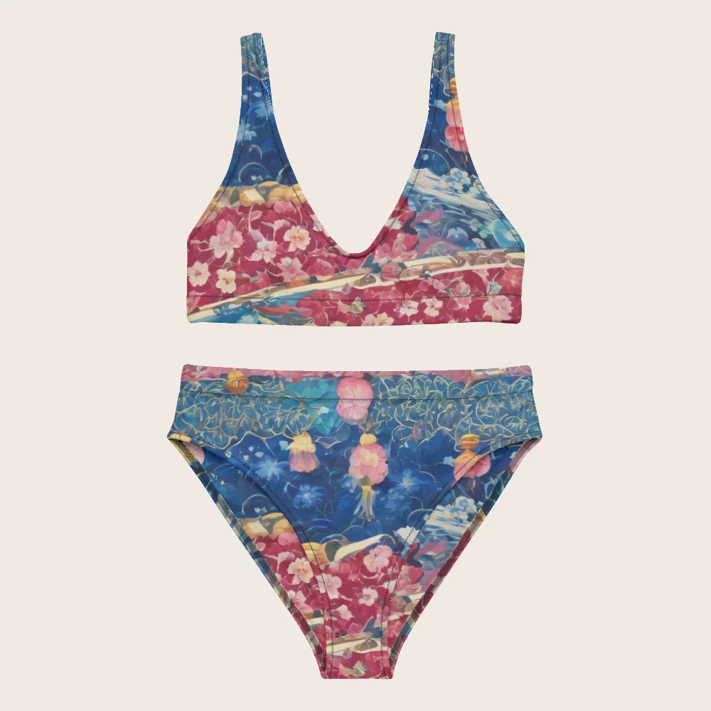 High-Waisted Bikini on model