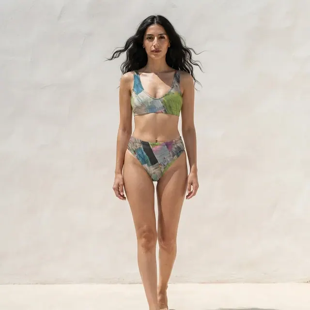 High-Waisted Bikini, one-of-one design 49DDD17D
