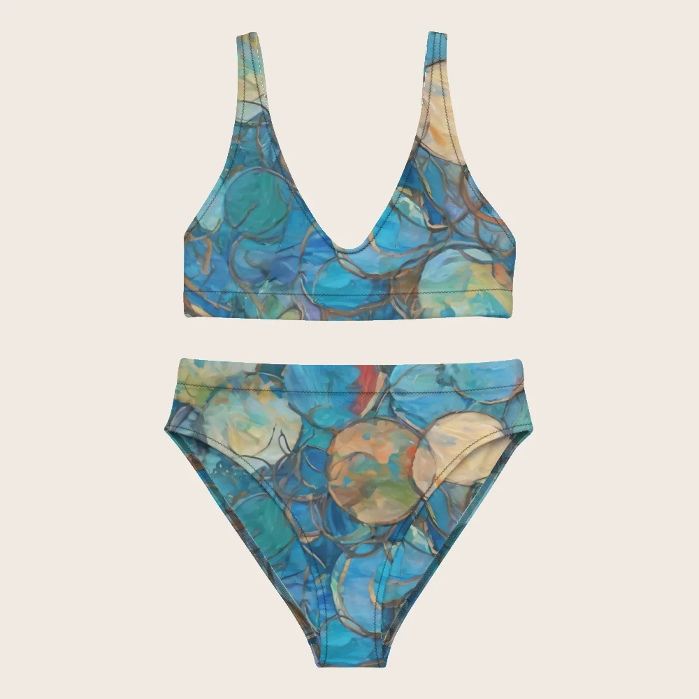 High-Waisted Bikini on model