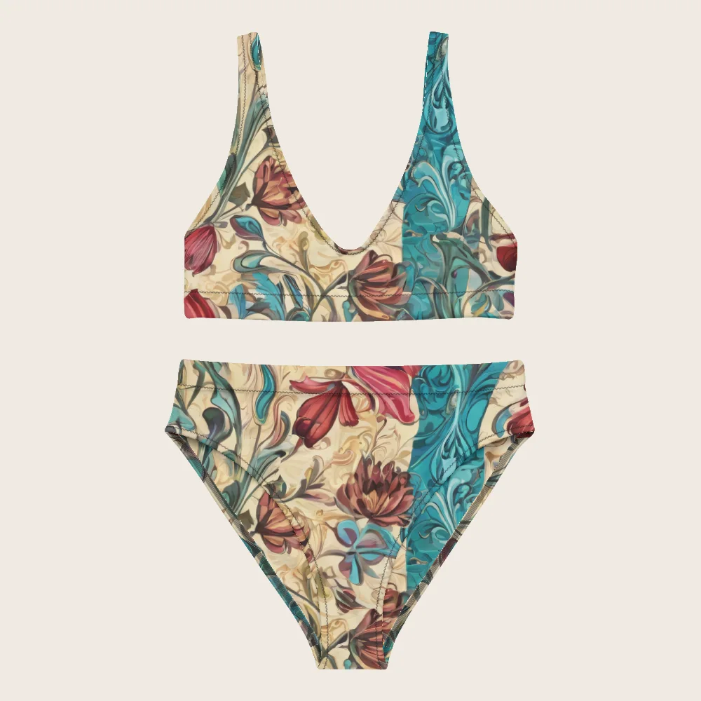 High-Waisted Bikini on model