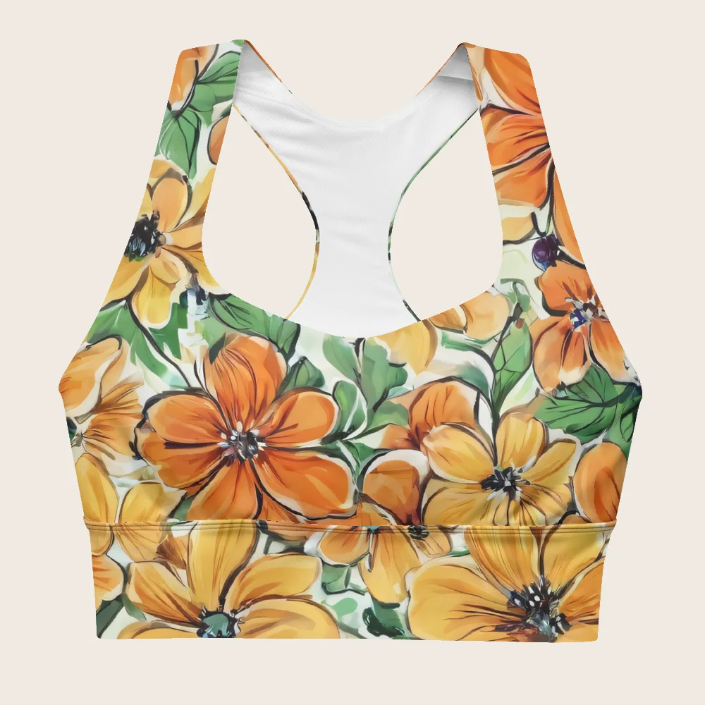 Longline Sports Bra on model