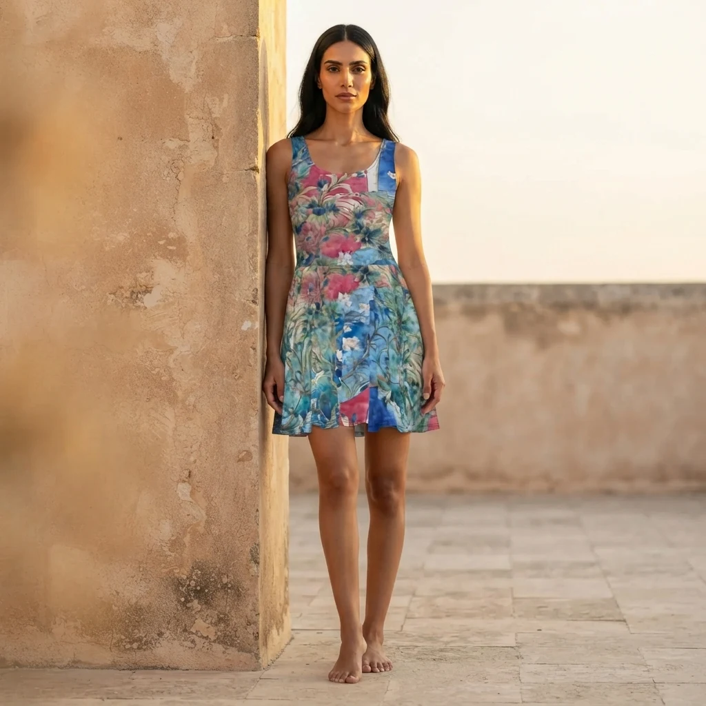 Skater Dress on model