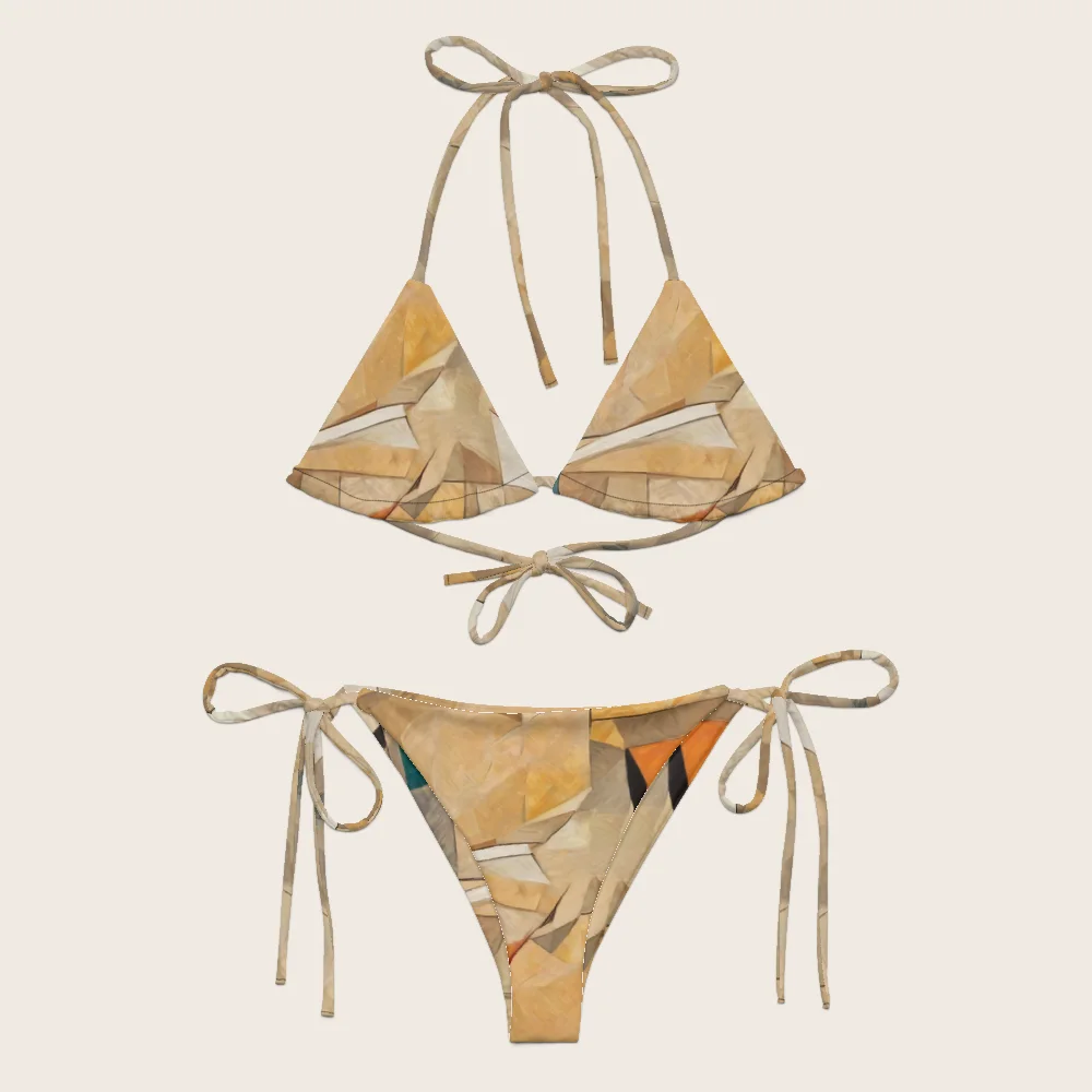 String Bikini on model