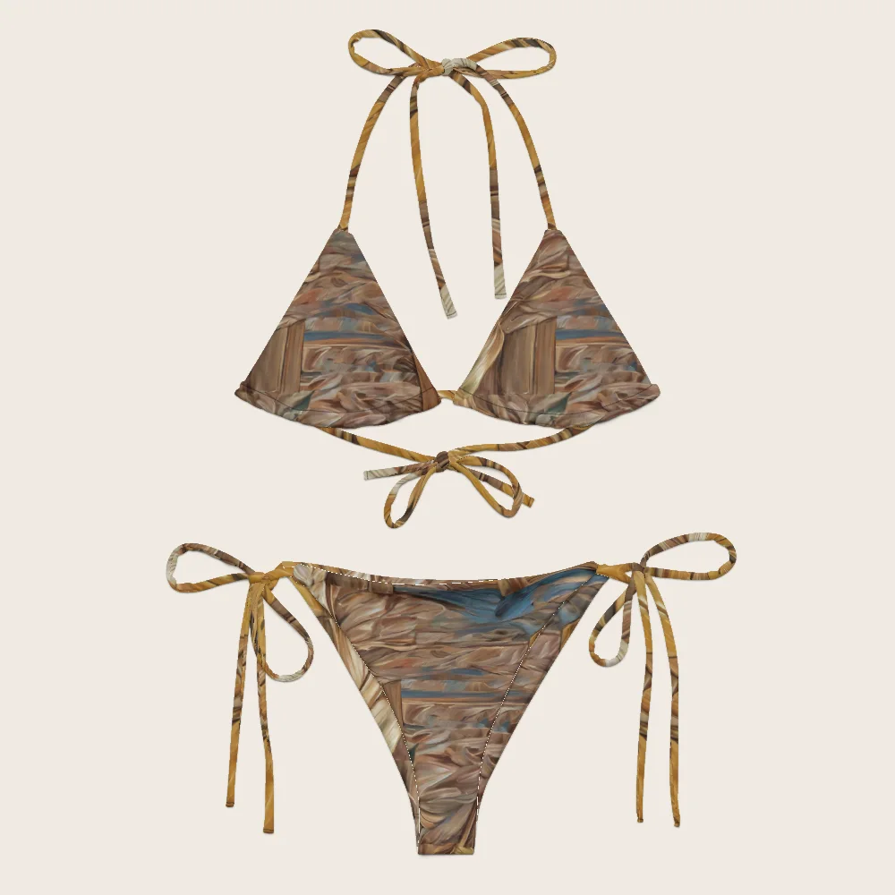 String Bikini on model