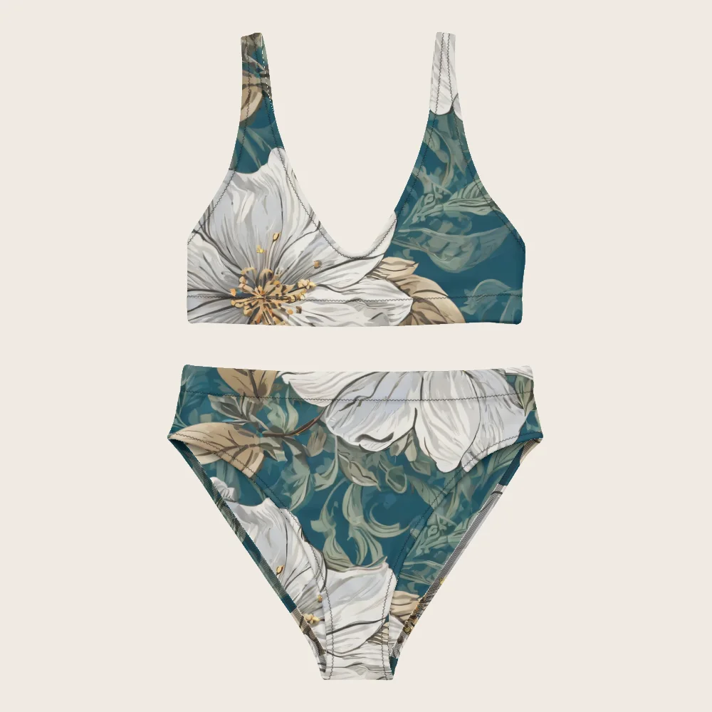 High-Waisted Bikini on model