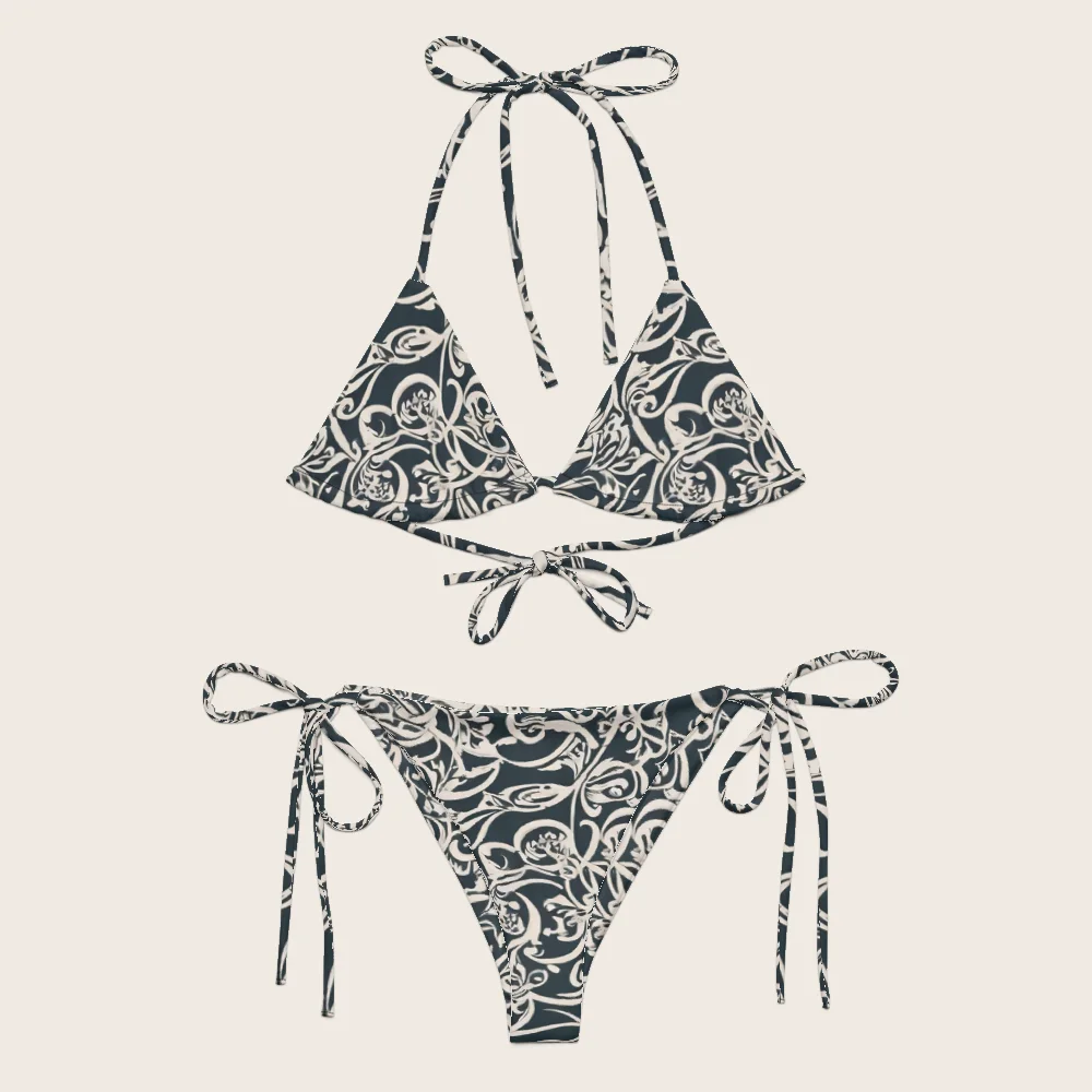 String Bikini on model