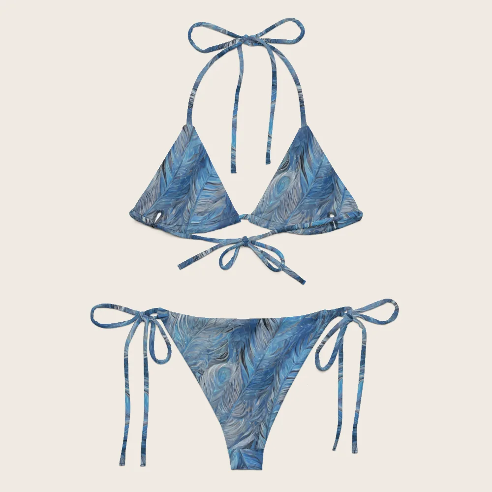 String Bikini on model