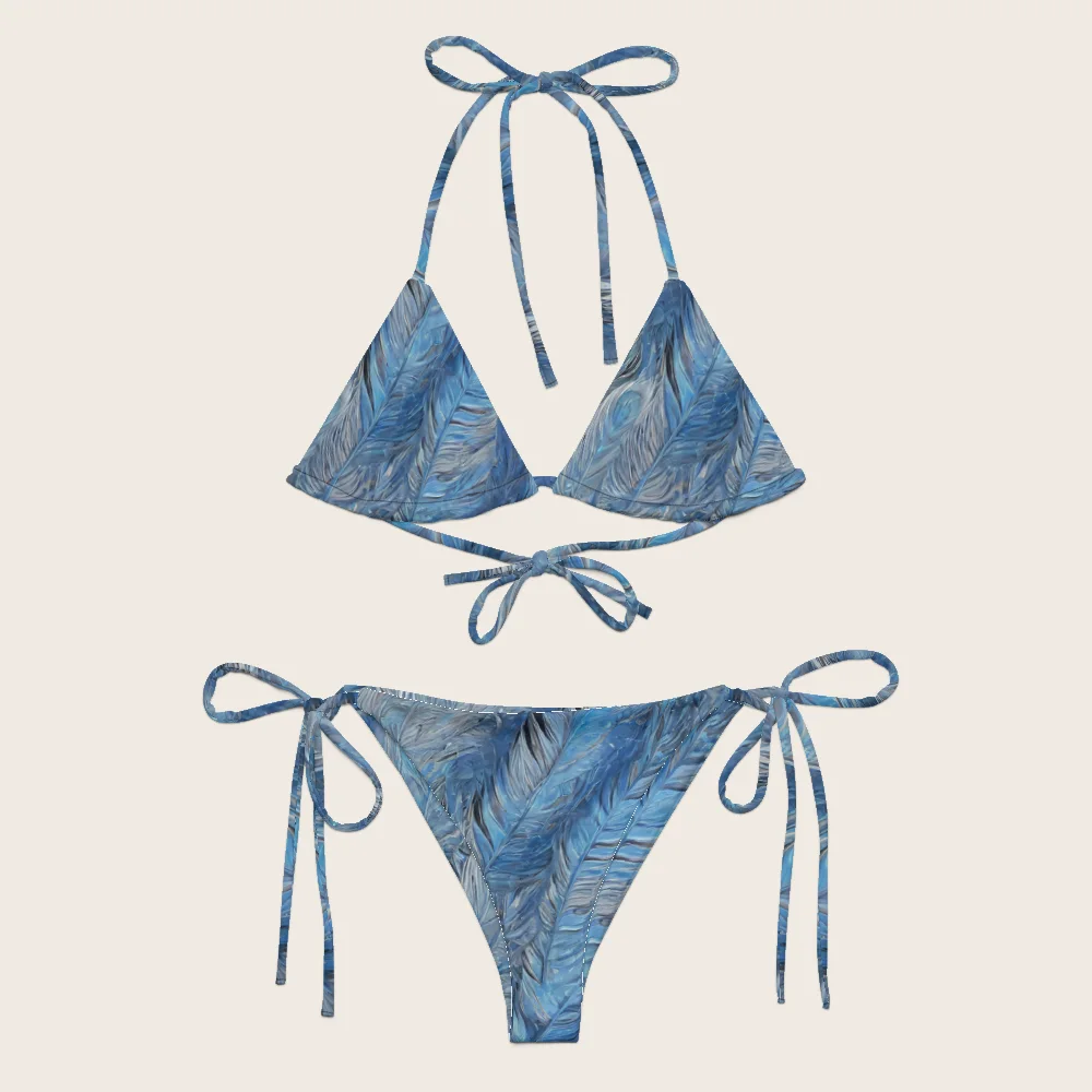 String Bikini on model