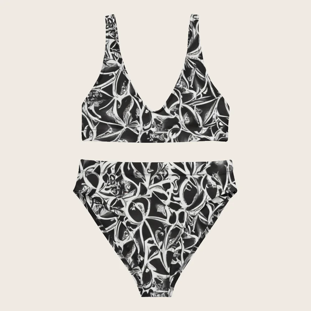 High-Waisted Bikini on model