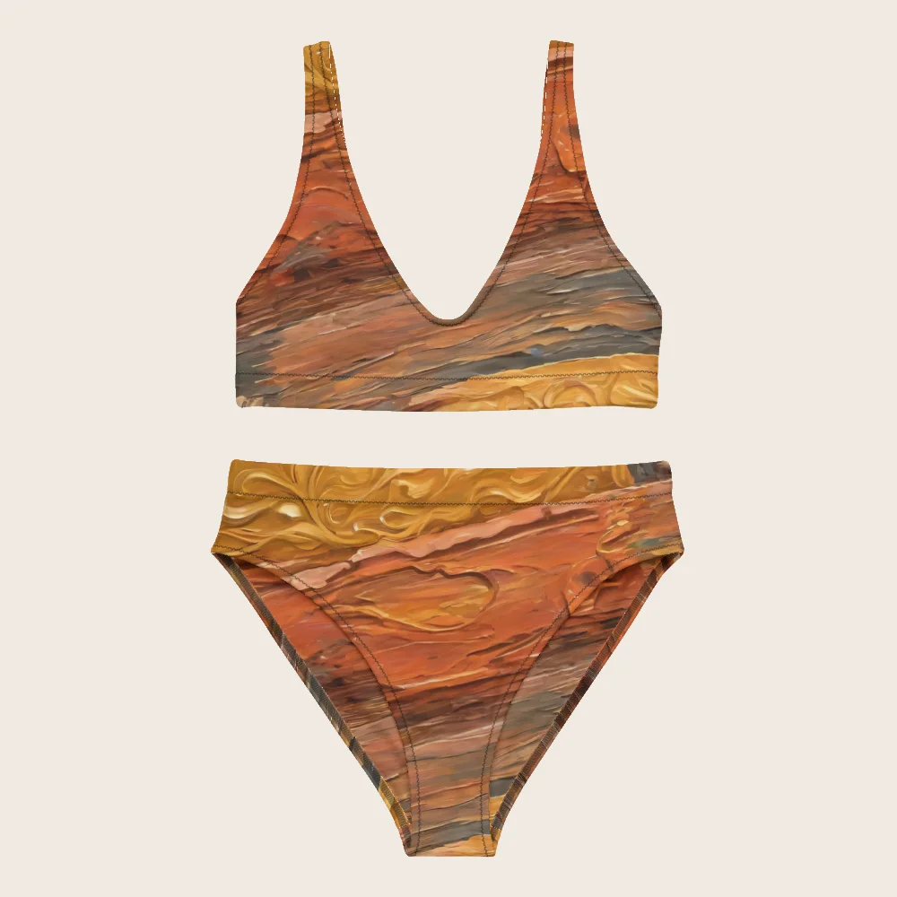 High-Waisted Bikini on model