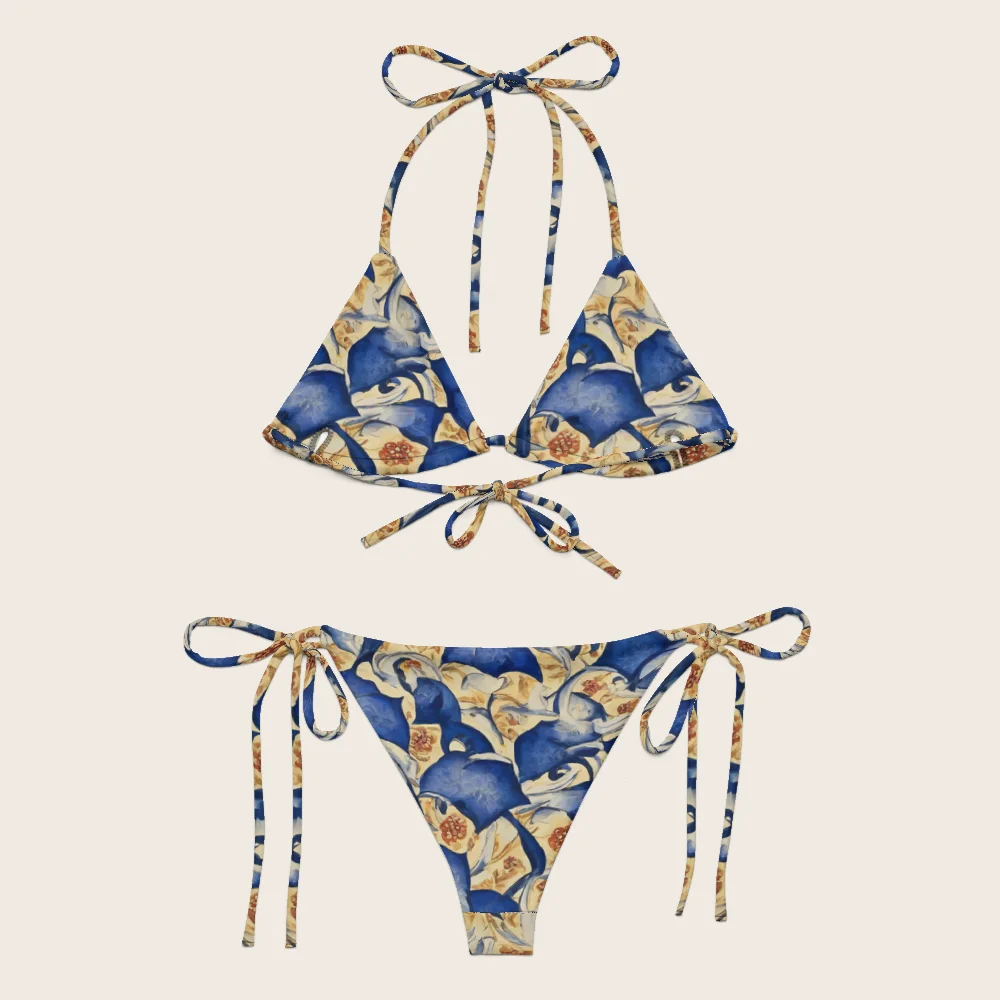 String Bikini on model