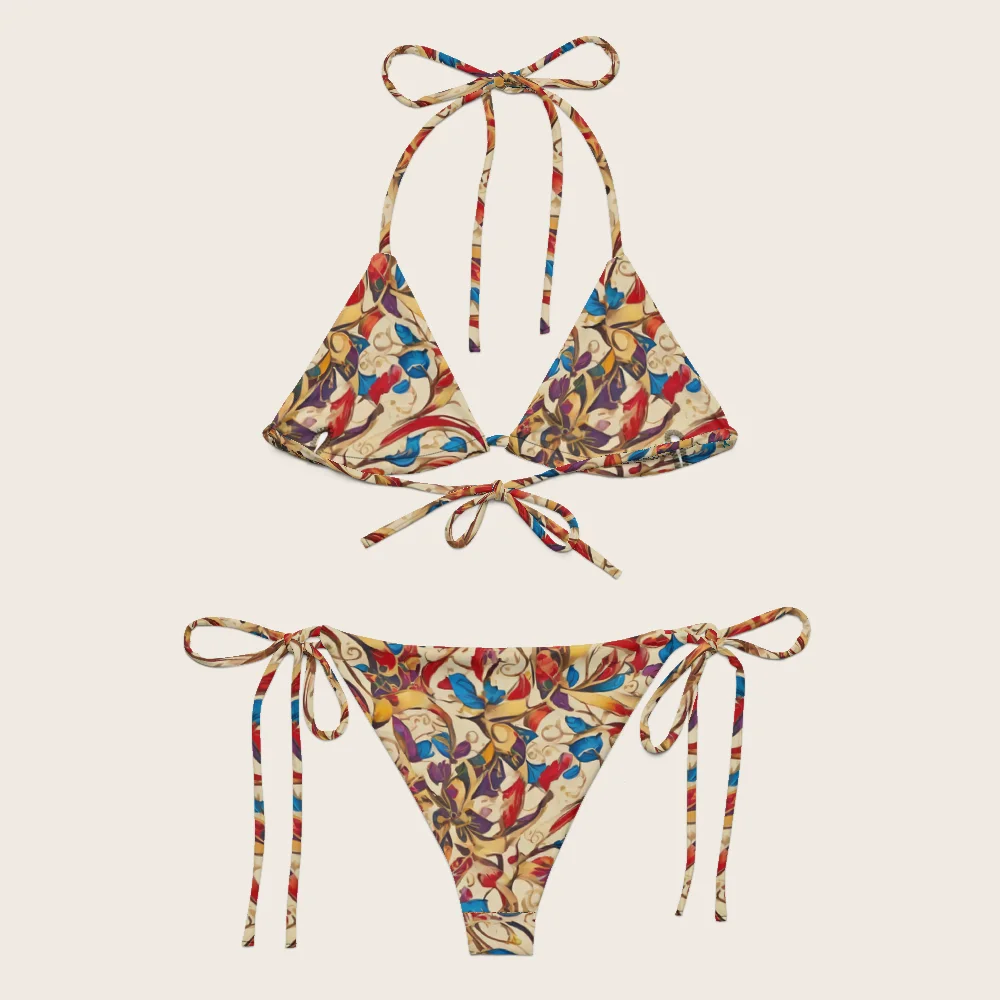 String Bikini on model