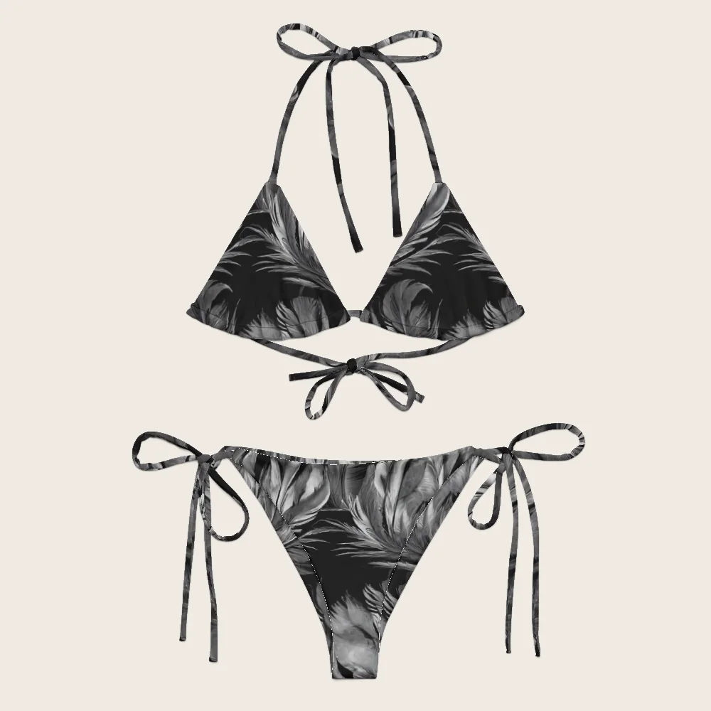 String Bikini on model