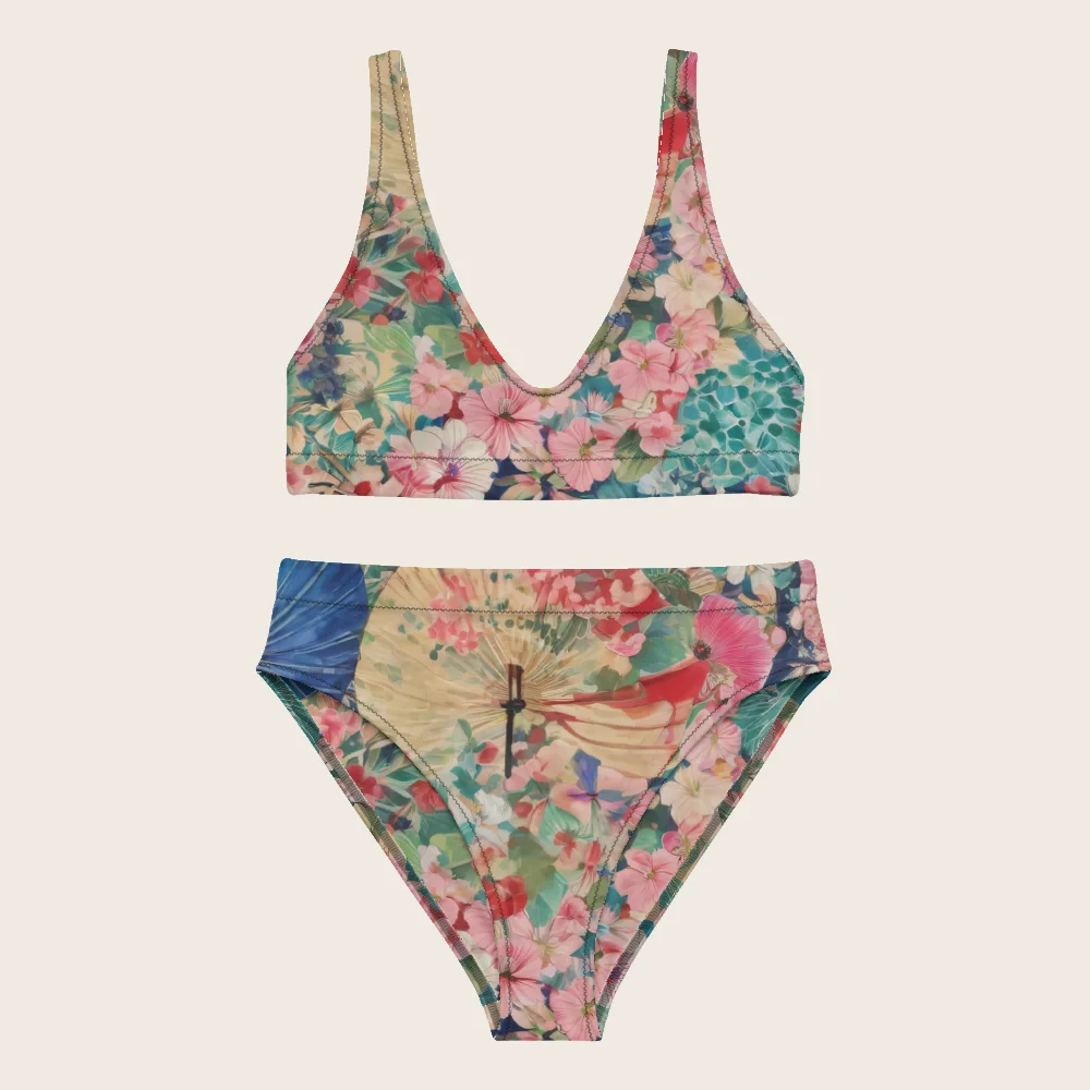 High-Waisted Bikini on model