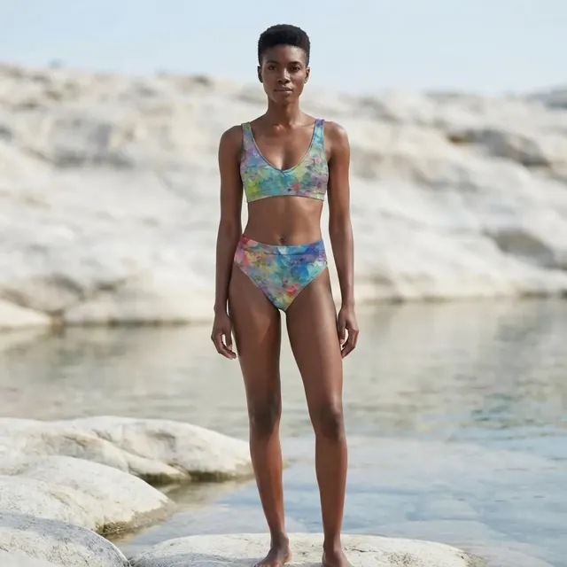 High-Waisted Bikini, one-of-one design 211795C0