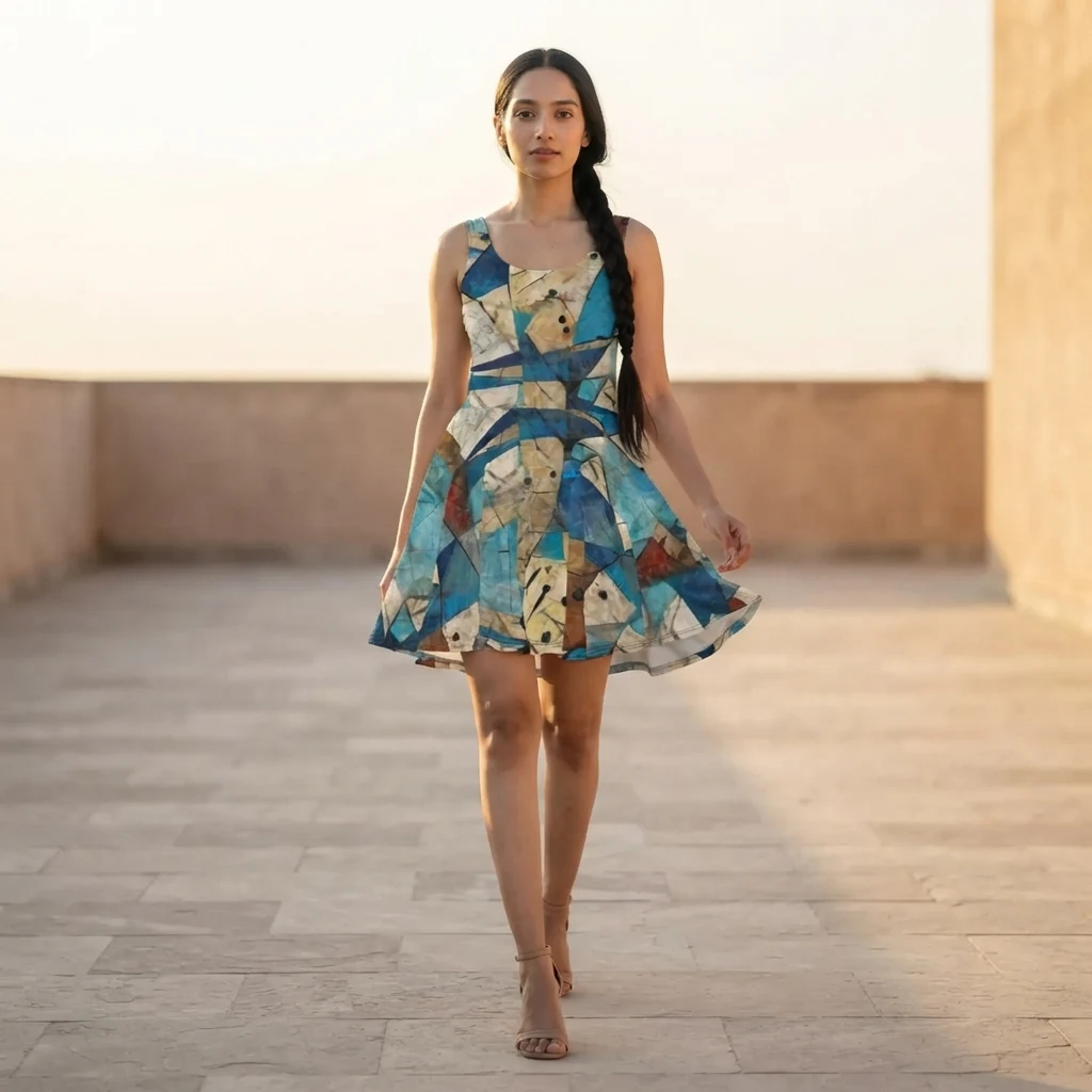 Skater Dress on model
