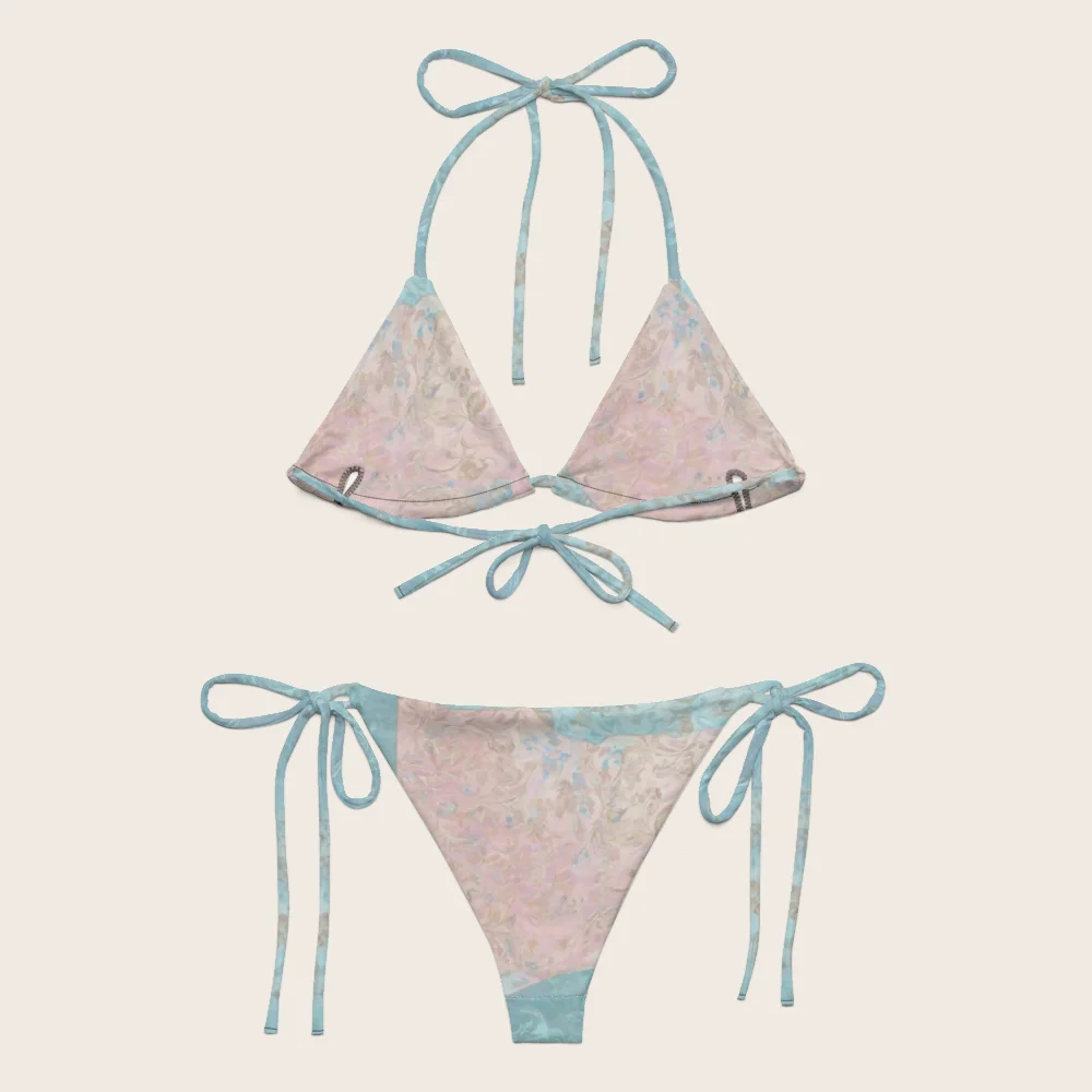 String Bikini on model