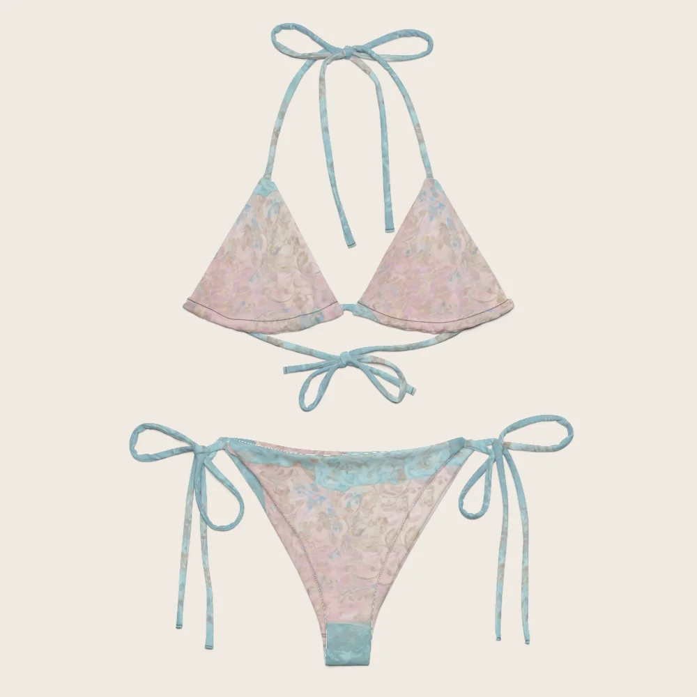 String Bikini on model