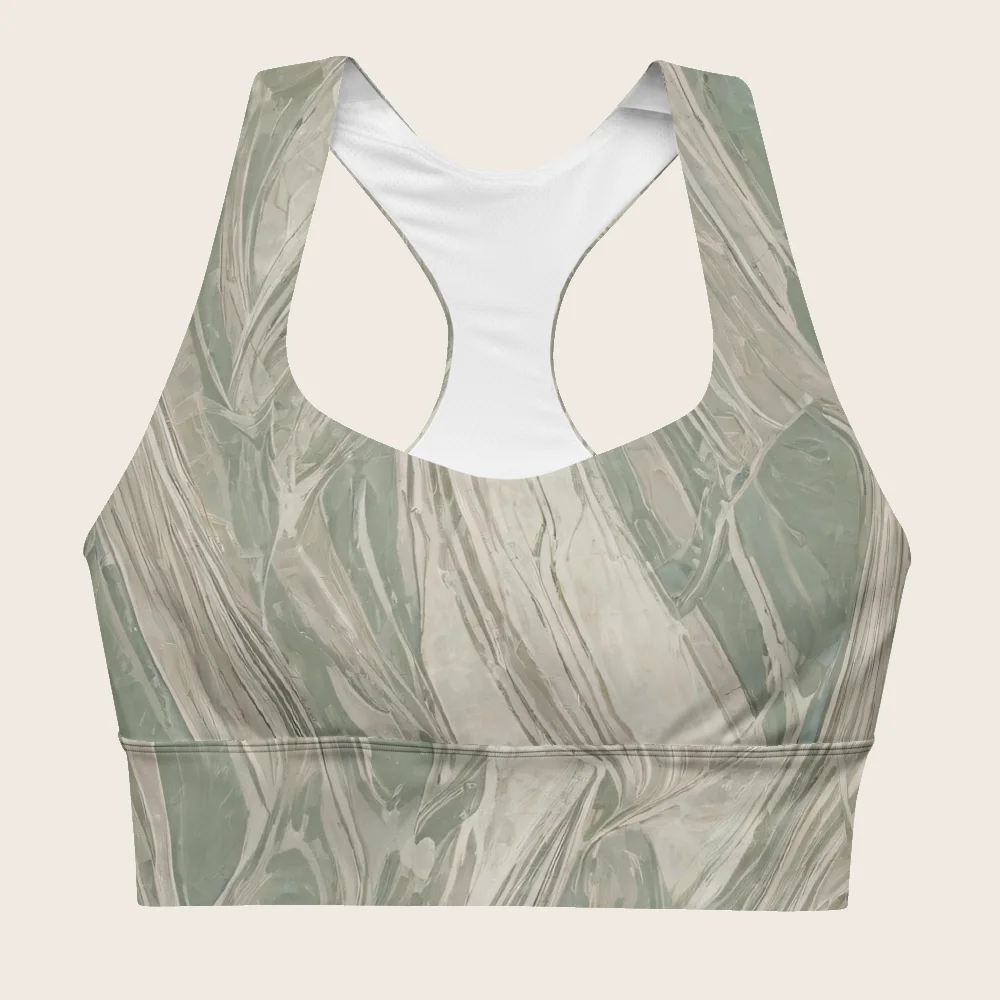 Longline Sports Bra on model