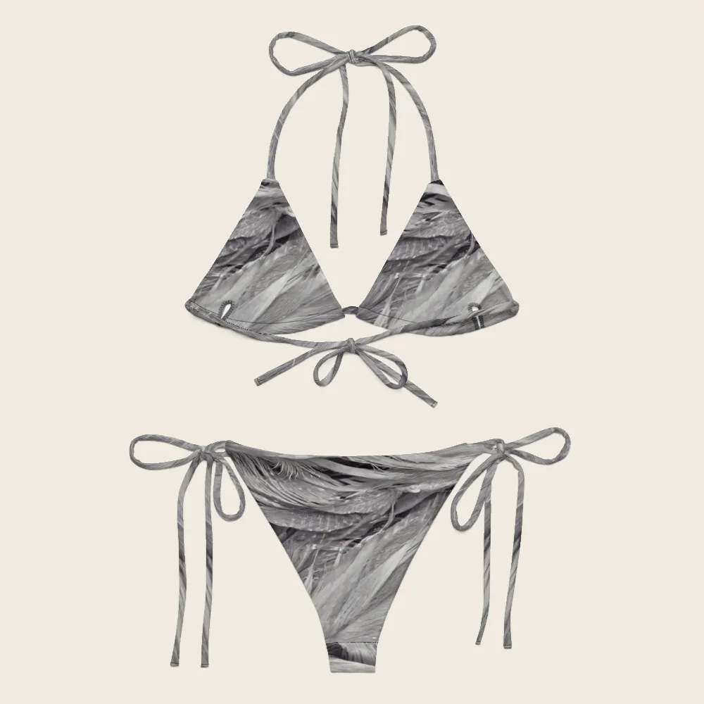 String Bikini on model