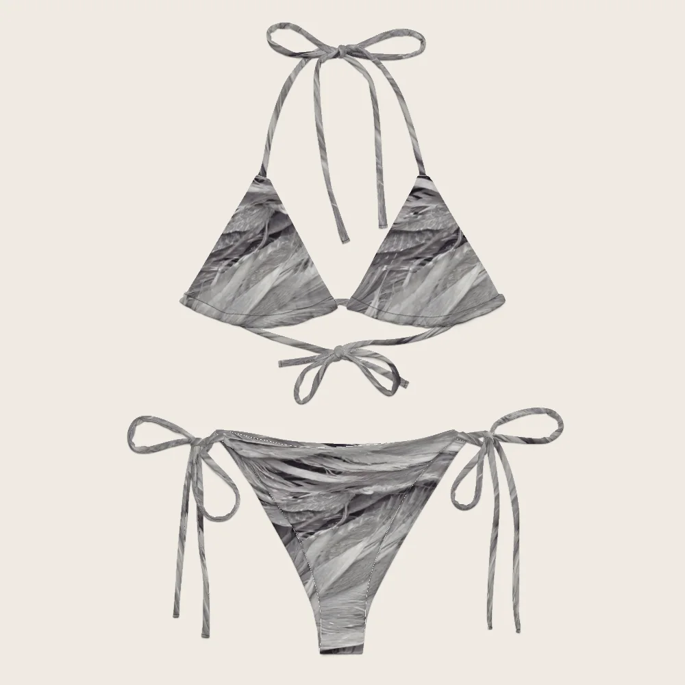 String Bikini on model
