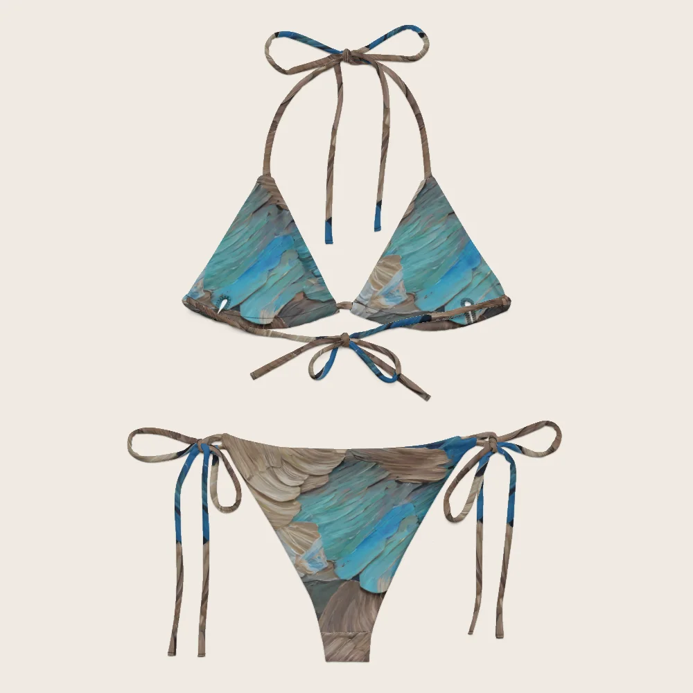 String Bikini on model