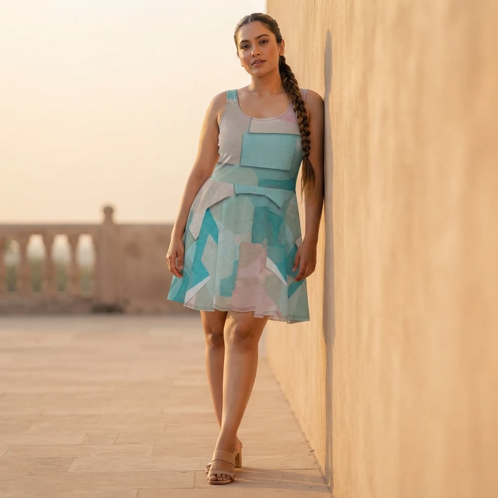 Skater Dress on model