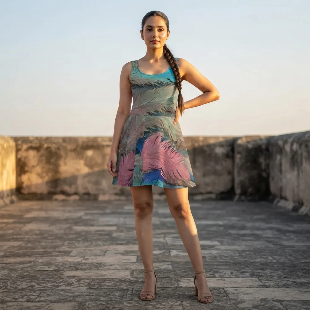 Skater Dress on model