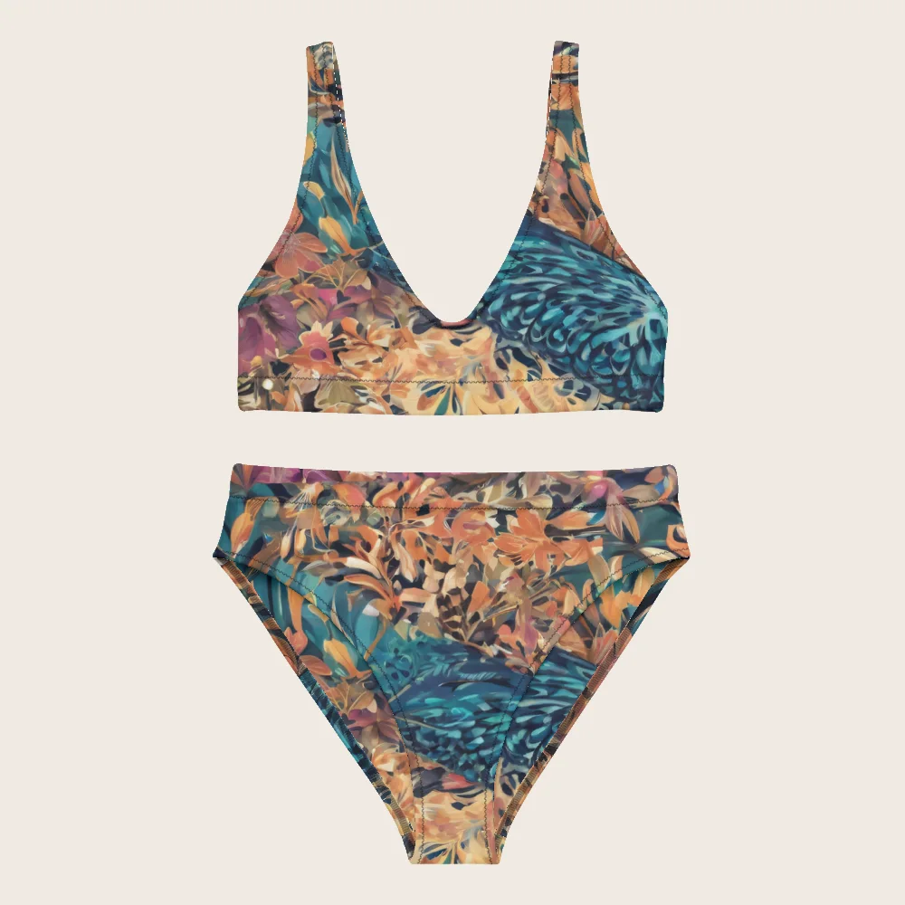 High-Waisted Bikini on model