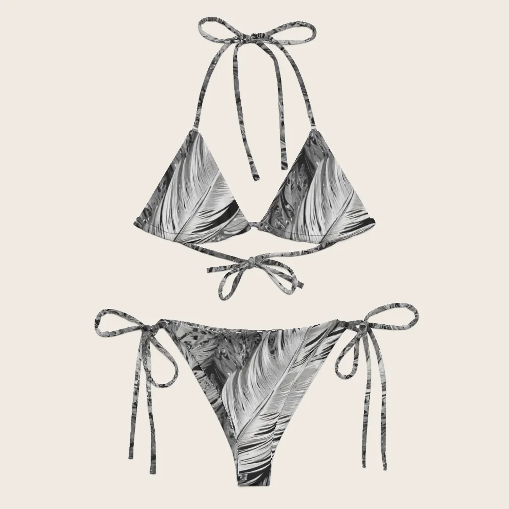 String Bikini on model
