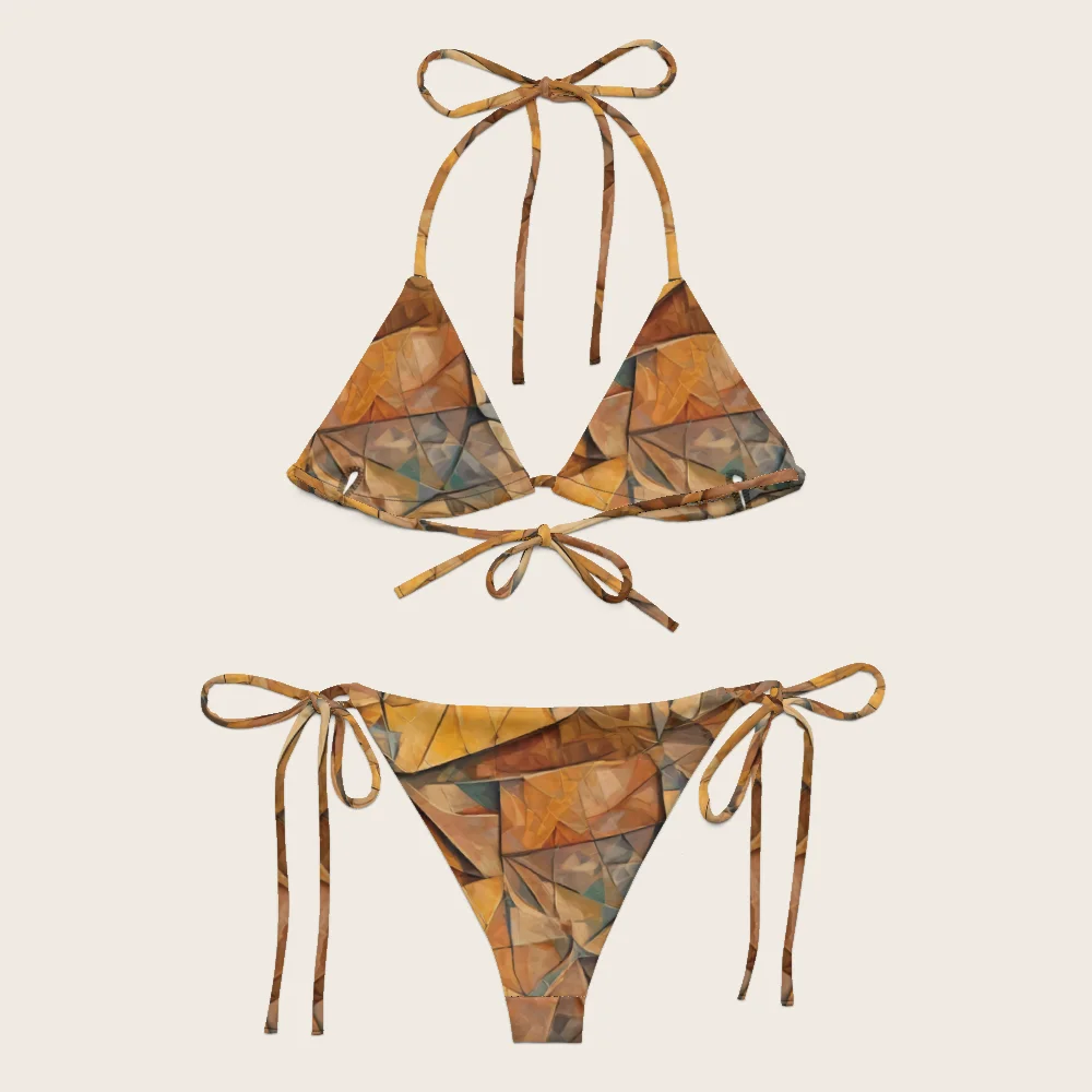 String Bikini on model