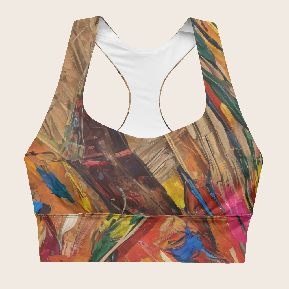 Longline Sports Bra on model