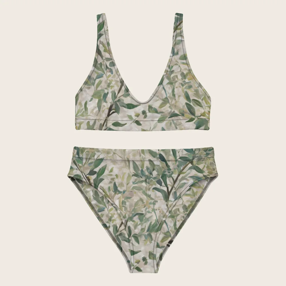 High-Waisted Bikini on model