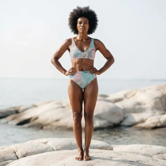 High-Waisted Bikini, one-of-one design 7AF27B8E
