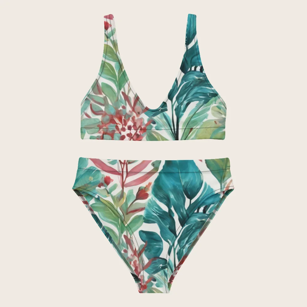 High-Waisted Bikini on model