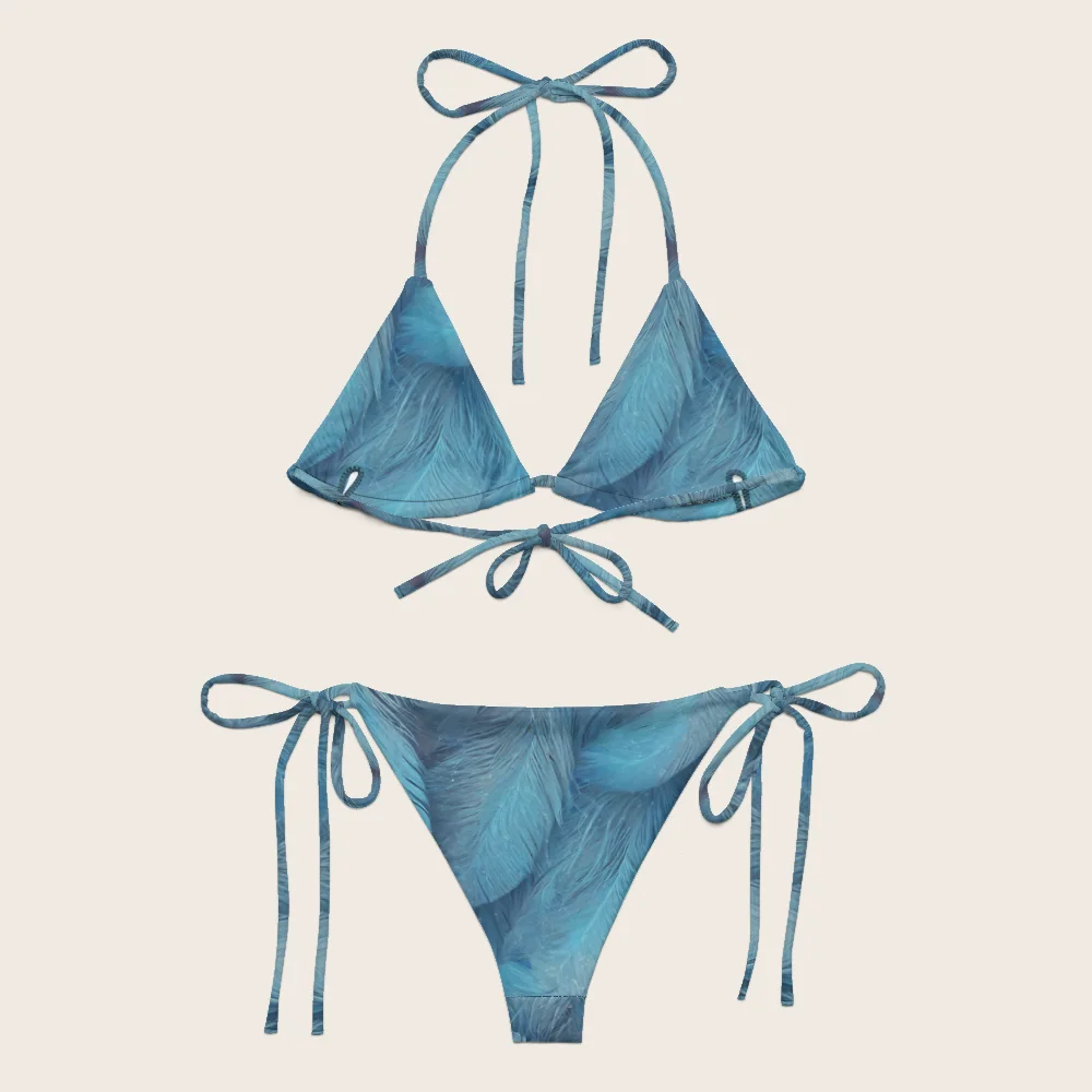 String Bikini on model