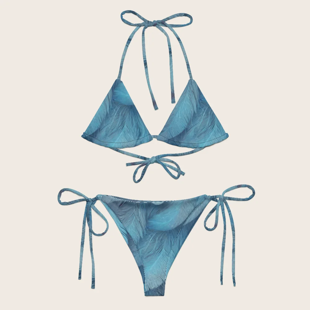 String Bikini on model