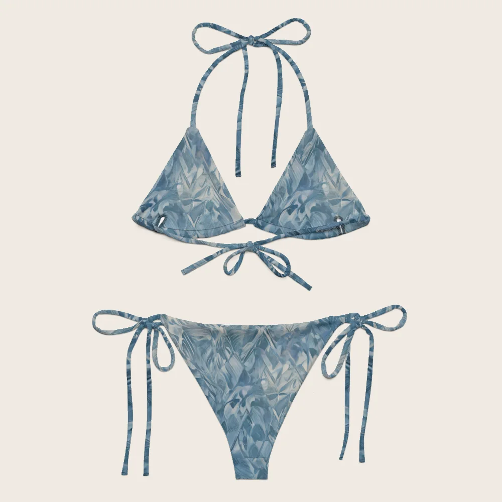 String Bikini on model