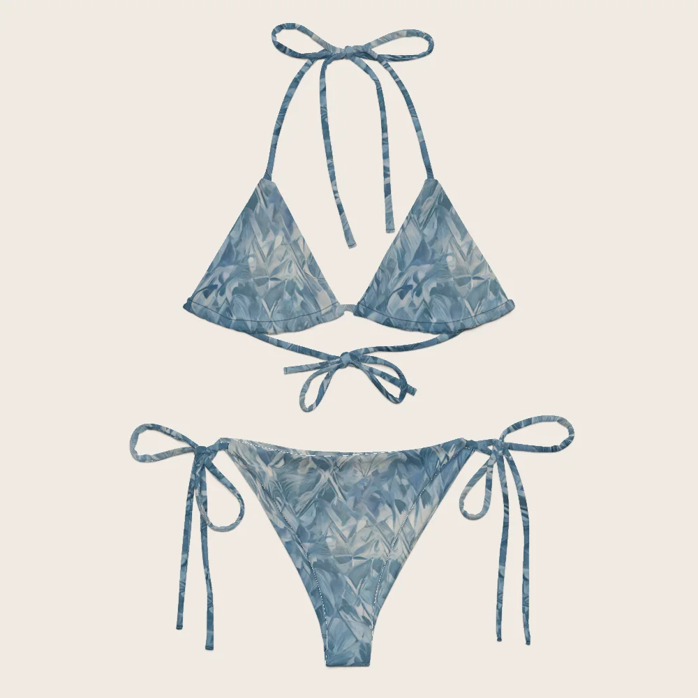 String Bikini on model