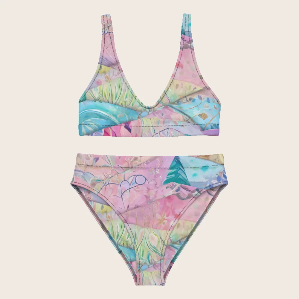 High-Waisted Bikini on model