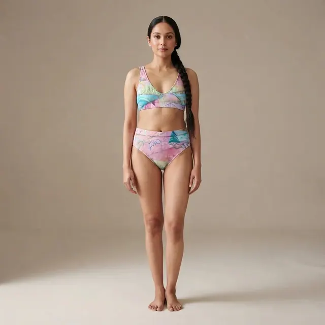 High-Waisted Bikini, one-of-one design 56C6EFBD