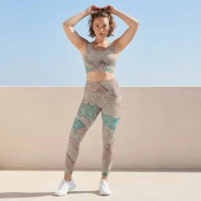 Longline Sports Bra, one-of-one design 5CBE54D4