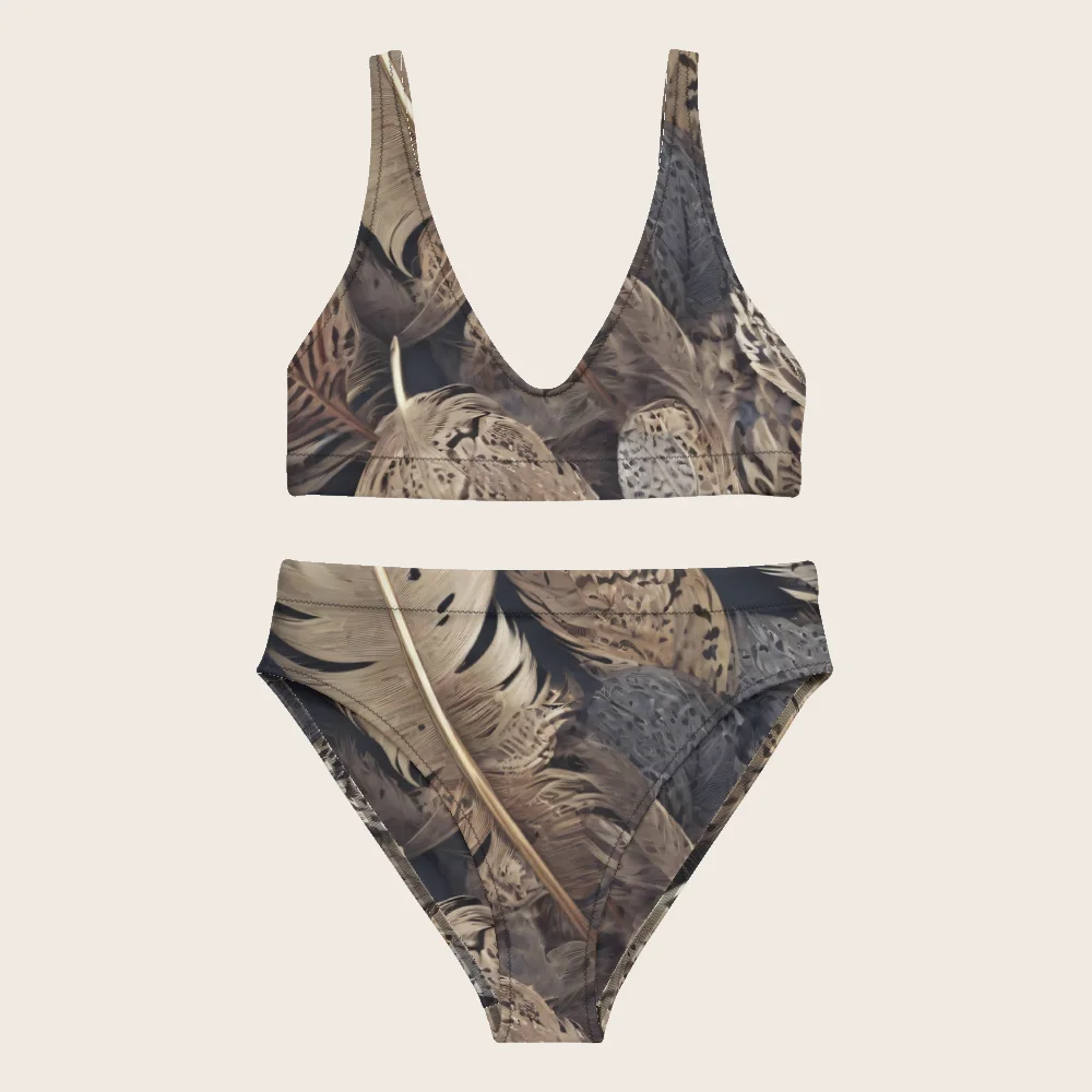 High-Waisted Bikini on model