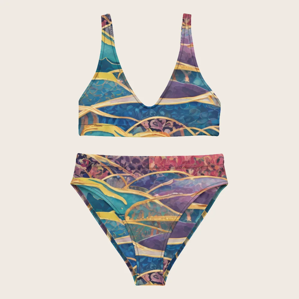 High-Waisted Bikini on model