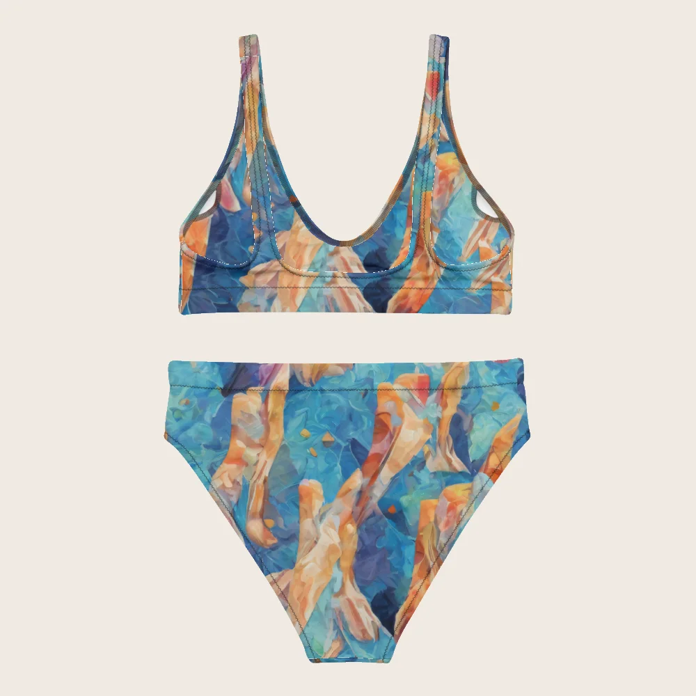 High-Waisted Bikini on model