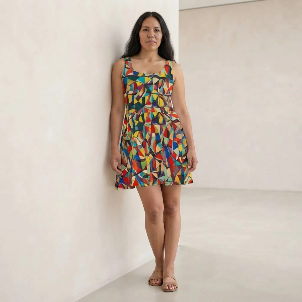 Skater Dress on model