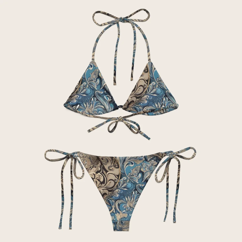 String Bikini on model