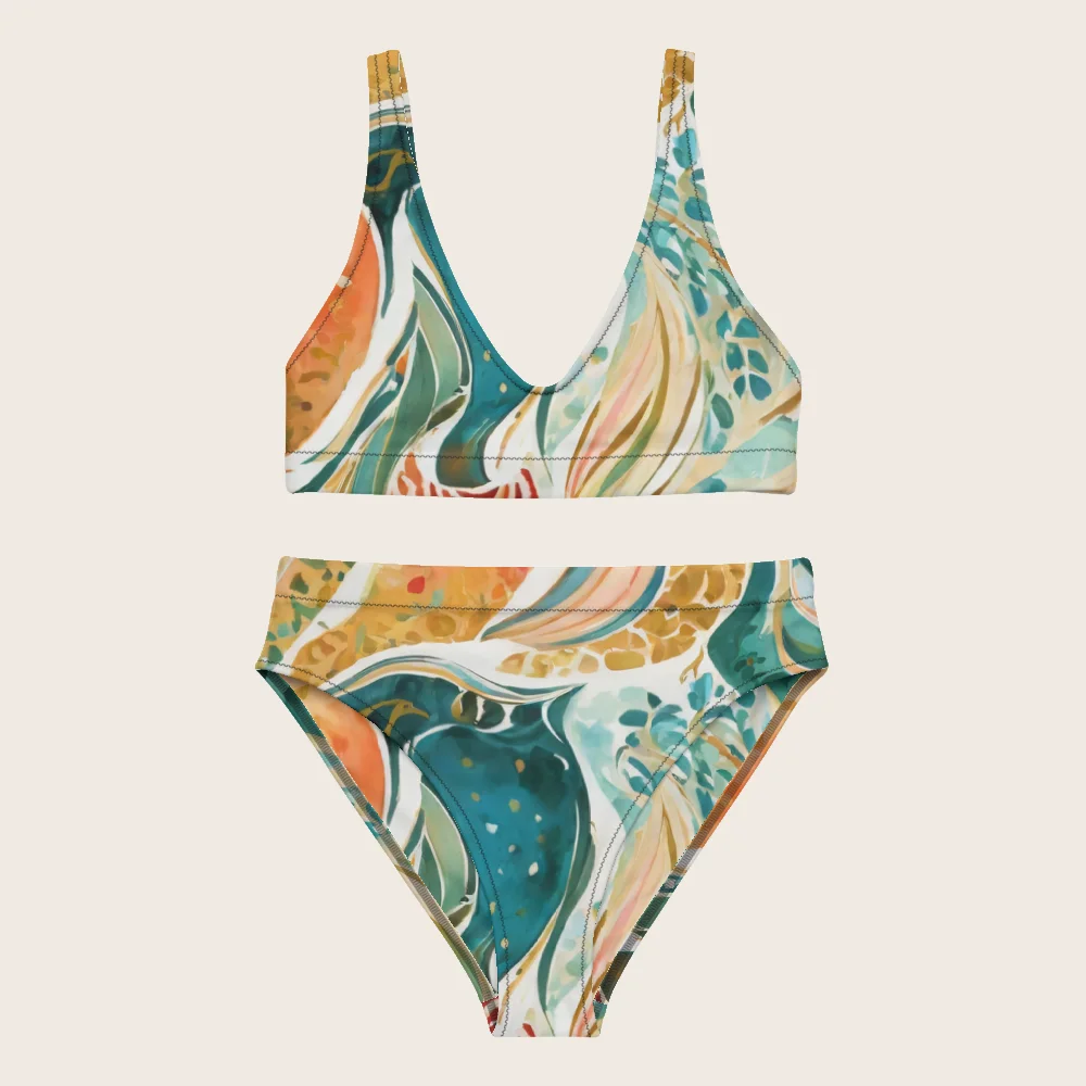 High-Waisted Bikini on model