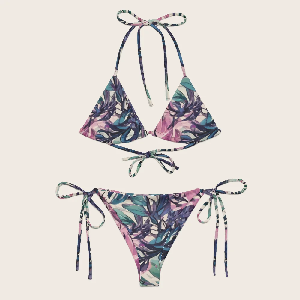 String Bikini on model