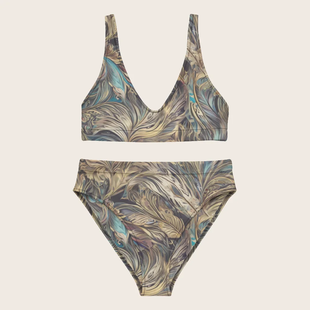 High-Waisted Bikini on model